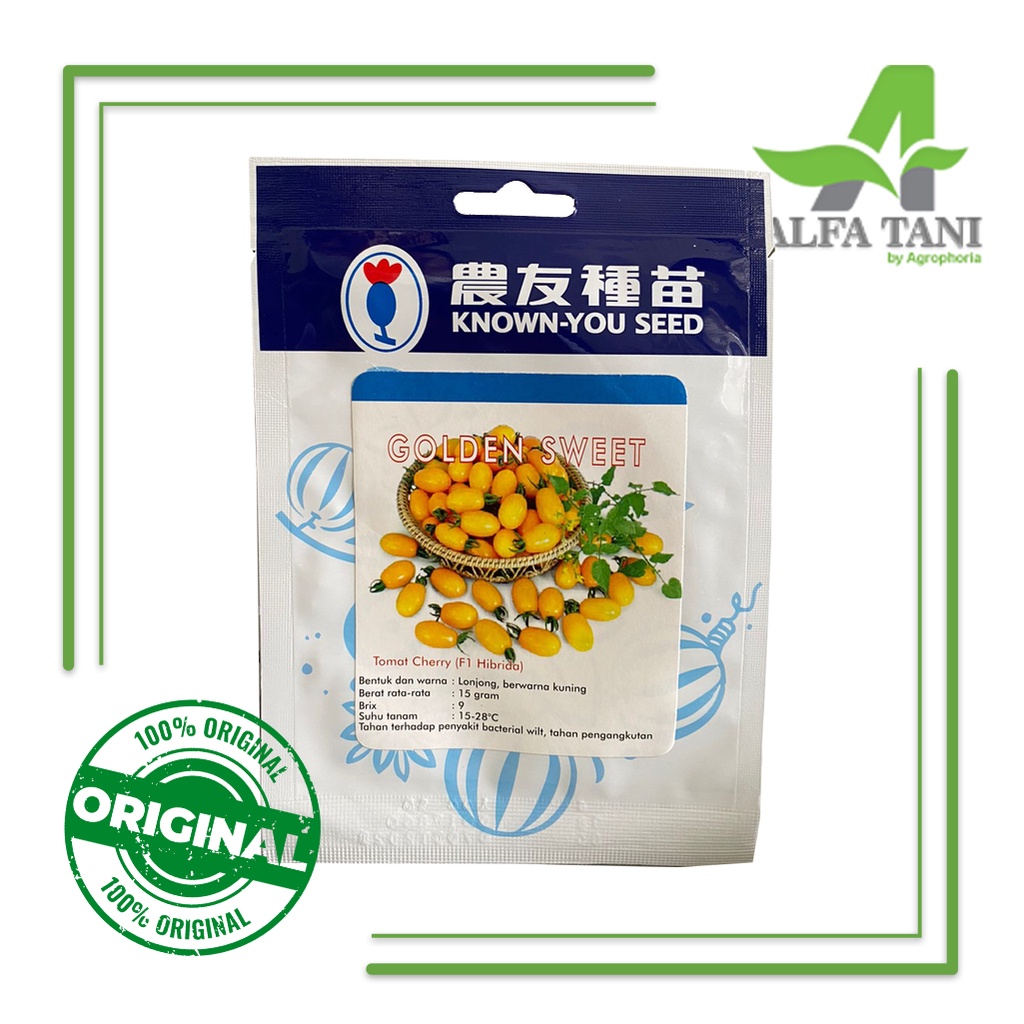 Benih Tomat Cherry Golden Sweet 100 Seeds / Known You Seed