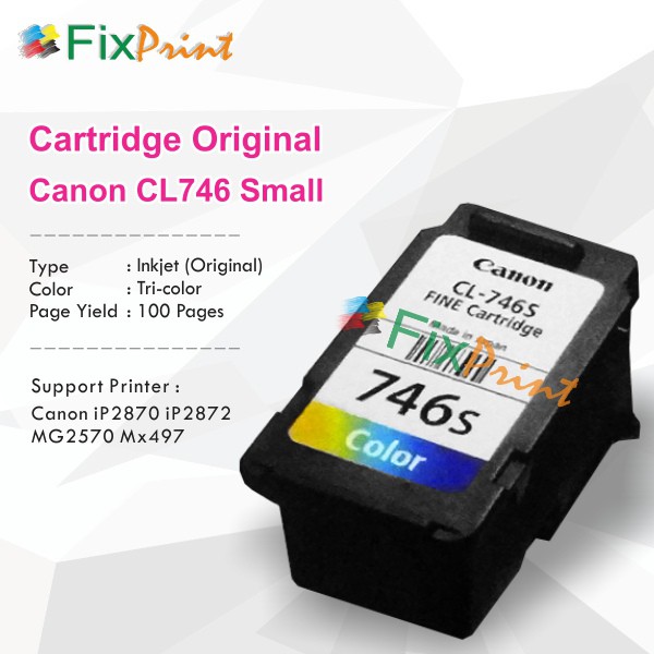 Cartridge Original Canon CL-746s CL746S Color , Tinta Canon iP2870 MG2570 MG2577 MG2577s MG3070 MX497 TS207 TS307