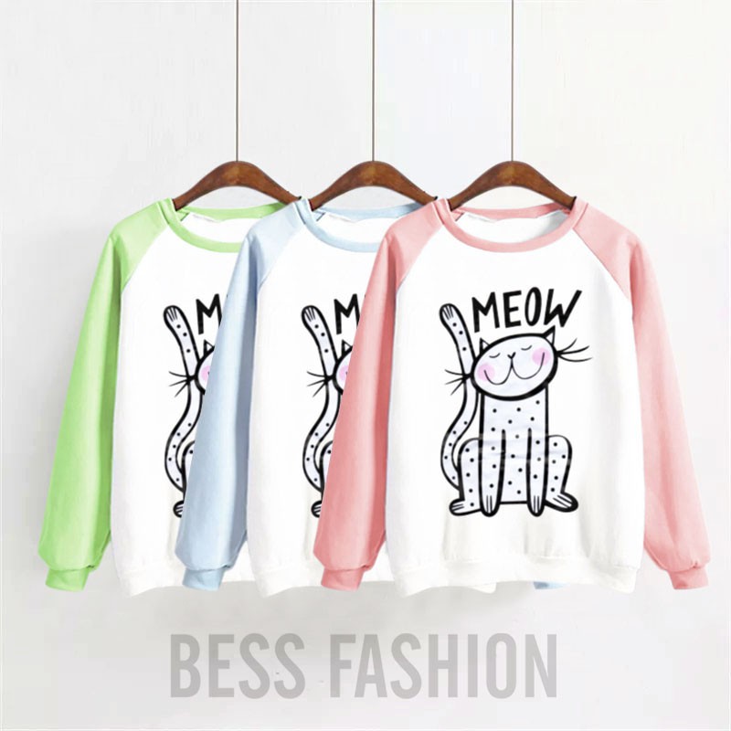 Bess - Sweater Murah Wanita / Sweater Lengan Panjang Kimono MEOW