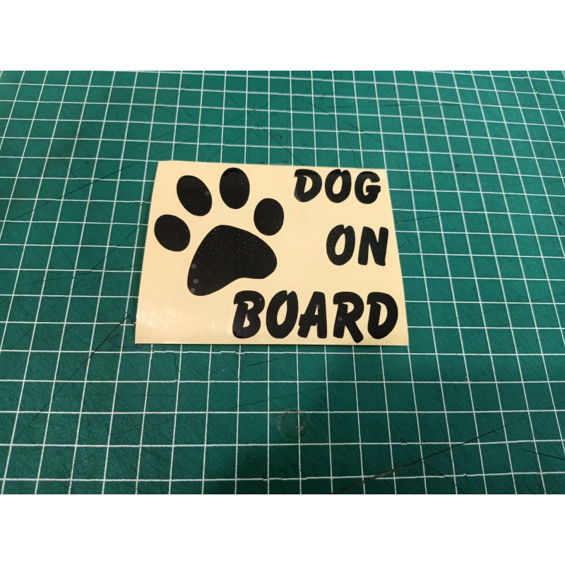 

stiker dog on board