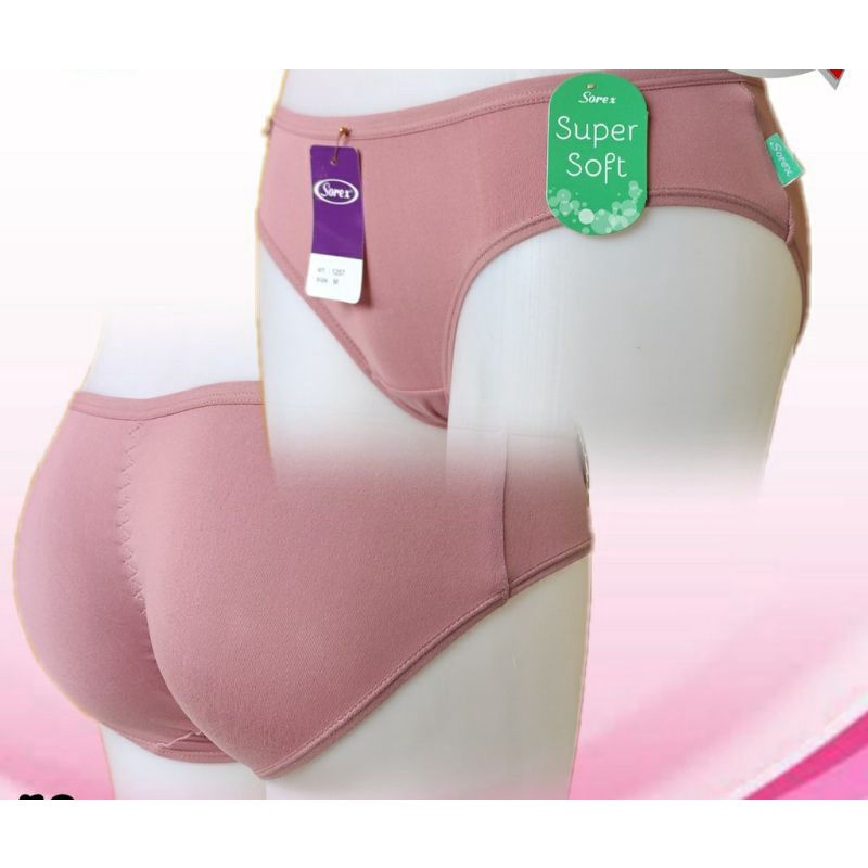paket isi 6pcs CELANA DALAM WANITA SOREX 1257.SUPER SOFT LEMBUT.