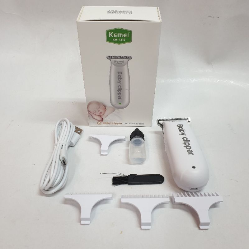 Alat mesin Cukur Rambut Bayi Elektrik Shaver Trimmer km1319 potong cas bayi