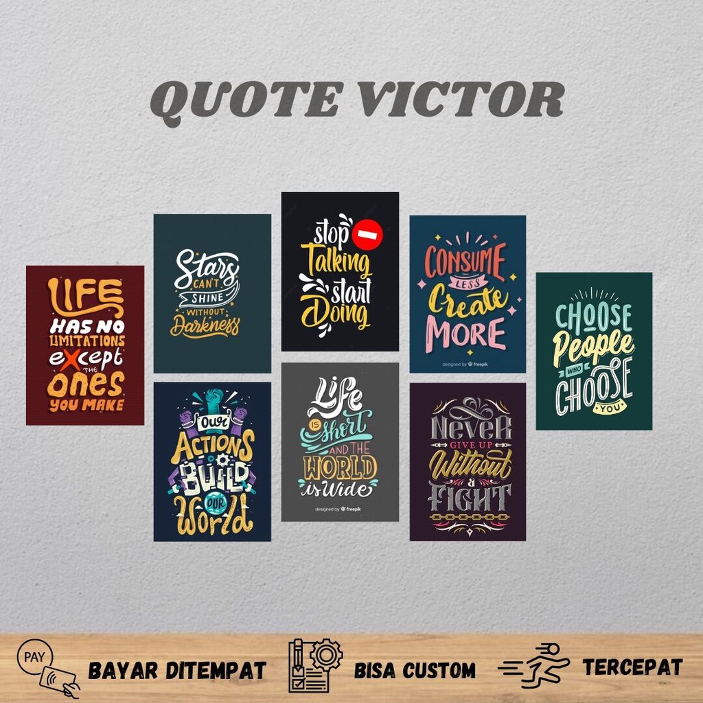 Poster Aesthetic Quote Victor | Poster dinding kamar | Poster dinding kamar cowok | Sticker dinding 