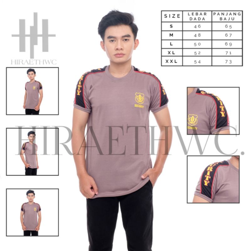 KAOS SATPAM TYPING KUNING /KAOS SATPAM TYPING PUNDAK/KAOS SECURITY