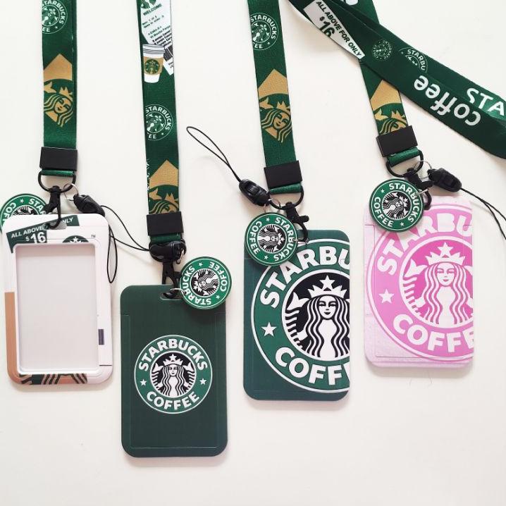 

Terjangkau - ID Card Holder Name Tag Lanyard Starbucks Coffee / Kalung Kartu Logo Starbucks .,