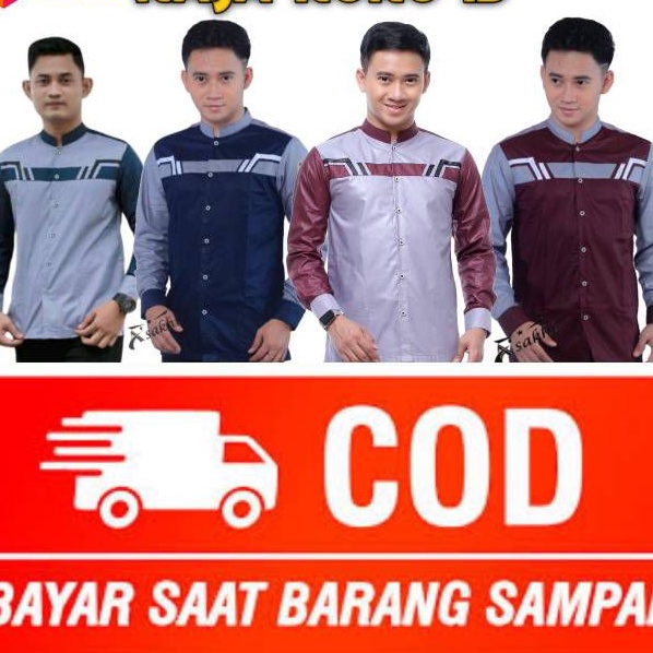 Baju Koko Hadroh Koko kombinasi kekinian baju Koko az zahir baju Koko kombinasi batik baju Koko pria