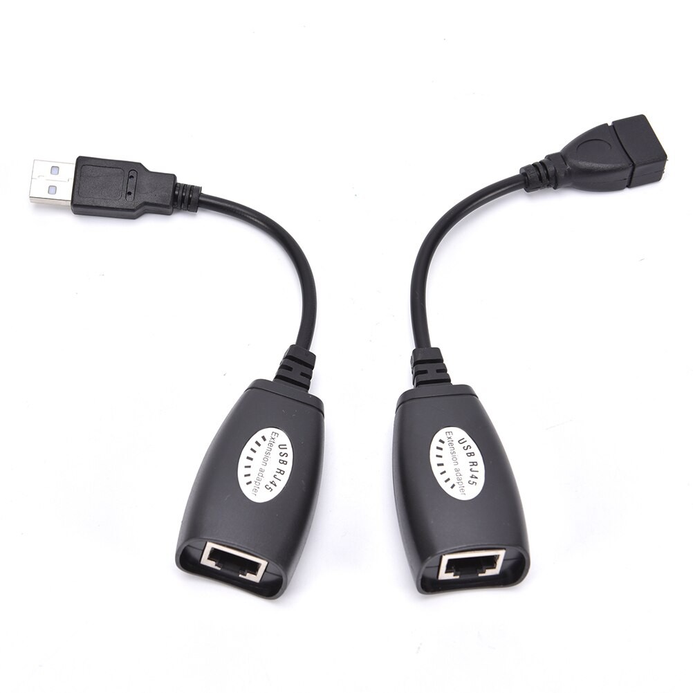 EXTENSION CONVERTER USB RJ45 EXTENDER PERPAJANGAN ADAPTER UP TO 30M  USB VIA KABEL LAN