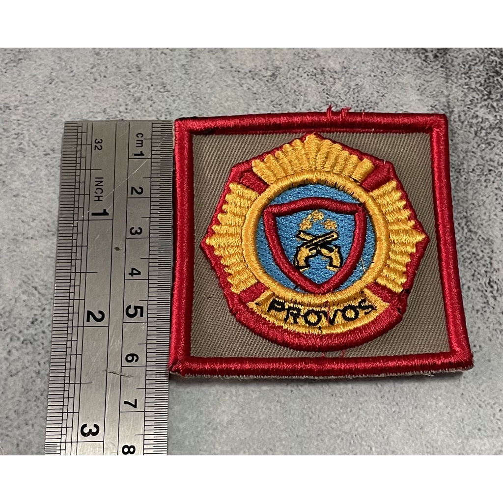 Badge Timbul Provos (Kotak) - Bet Provos - Bordir Provos Polr*