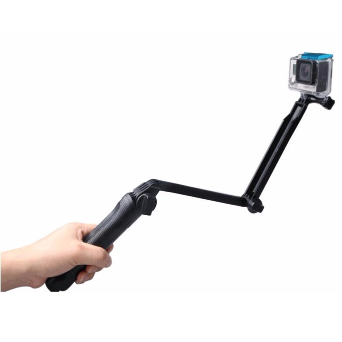 Tongsis Multifungsi 3-Way With Tripod Action Cam Xiaomi GoPro - Hitam