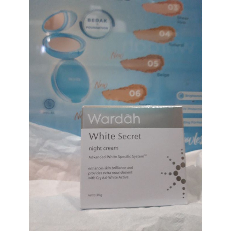 

wardah white secret Night crem 30ml