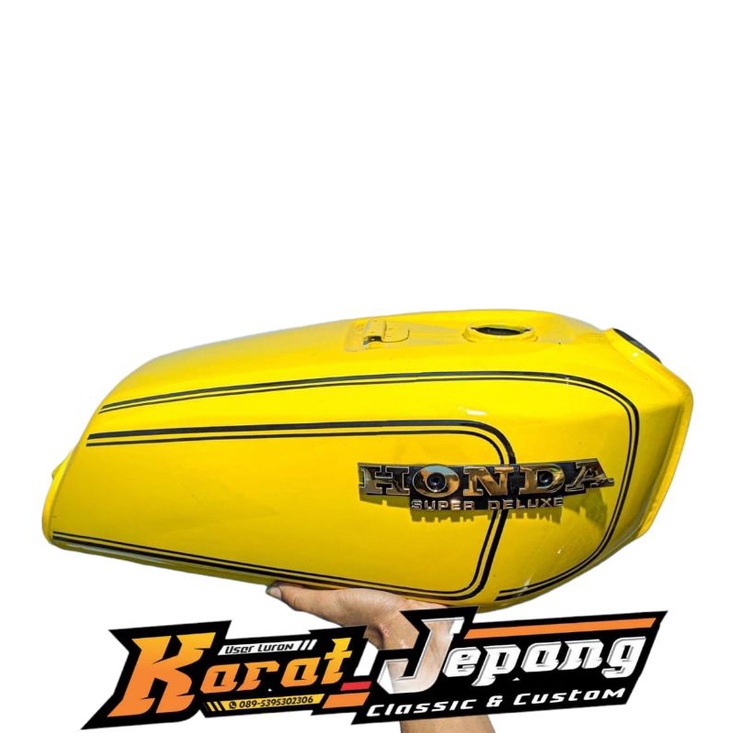 Jual TANGKI HONDA GL100 KUNING LIST GOLD Shopee Indonesia