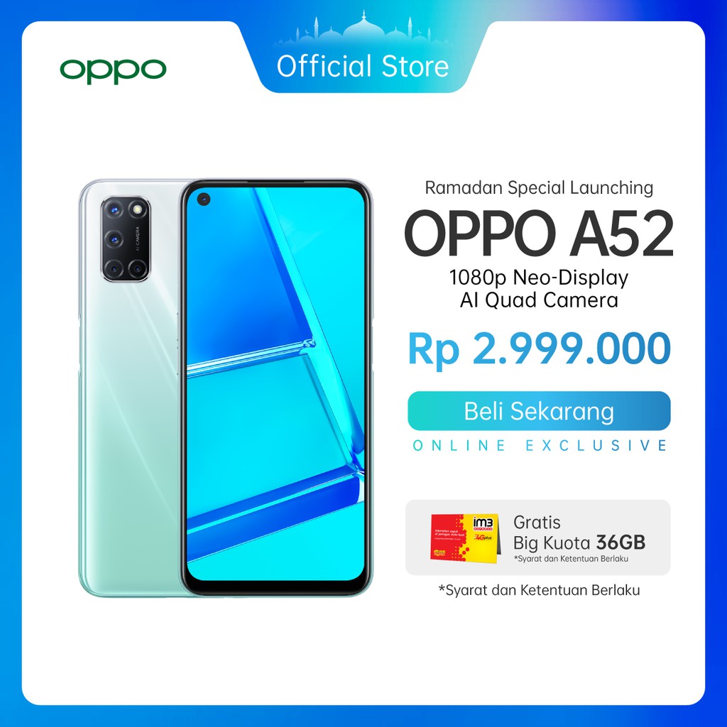 OPPO A52 6GB/128GB White [Fast Chargin   g 18W,5000 mAh