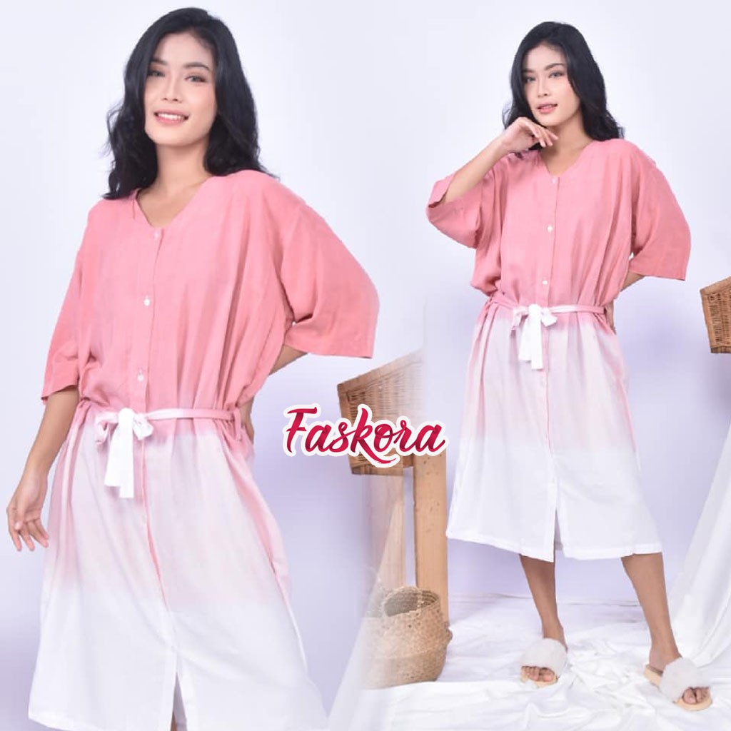 Dress Kimono Bali Panjang Gradasi / Dress Wanita Casual Dress Party Dress / Kimono Dress Tie dye