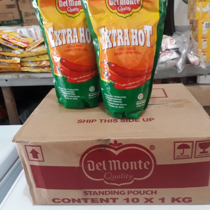 

Delmonte extra hot pouch 1kg dus / Saus Sambal Delmonte Extra pedas