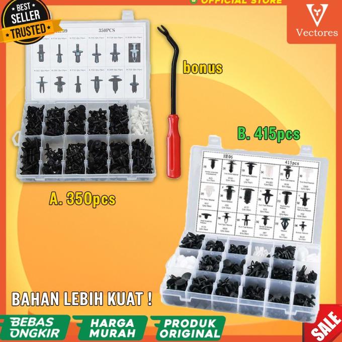 Baut Mur Pengencang Baut Mobil Rivet Kancing Plastik Universal Push Klip Body Car Reparasi