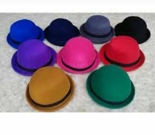 Bowler Hat Anak topi bulat bundar caplin