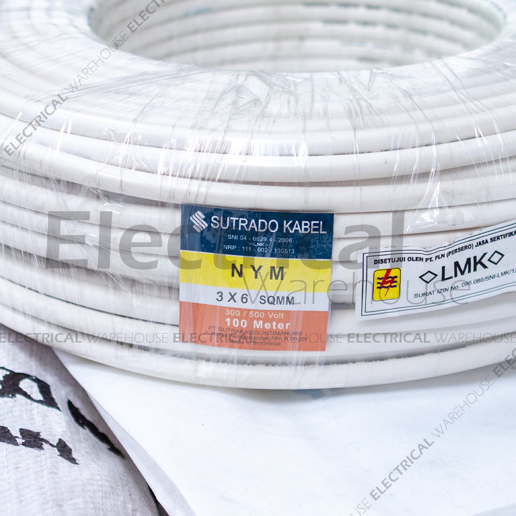 Kabel Listrik NYM 3x6mm2 SUTRADO ( 3x6mm 3x6 mm 3 X 6 mm2 )