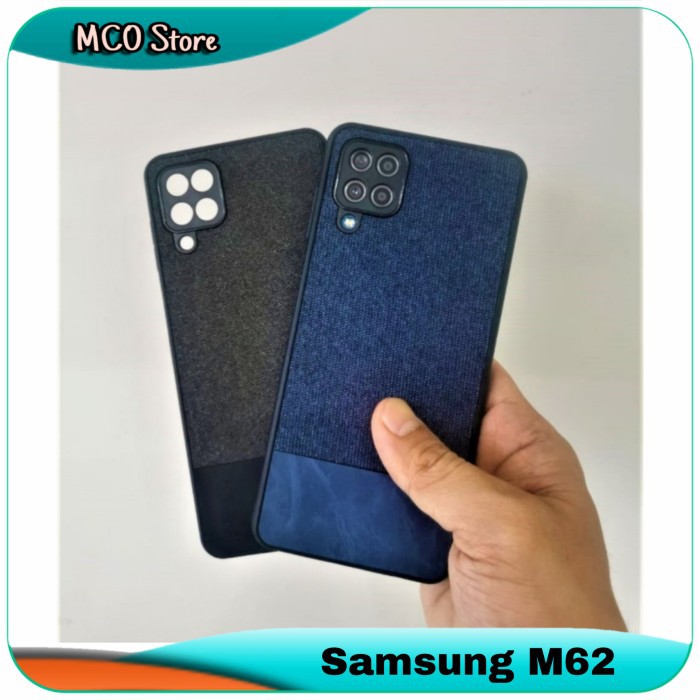 Casing Samsung Galaxy M62 M 62 Double Color Fabric Case Silicone Cover