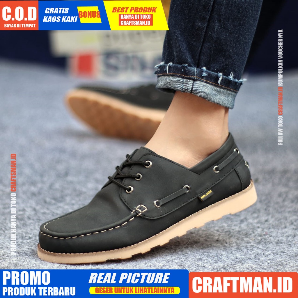 CRAFTS X NERSON Sepatu Kasual Pria Sepatu Kerja Sepatu Pria Casual Cowok/Cowo Kulit Pu Sepatu Casual