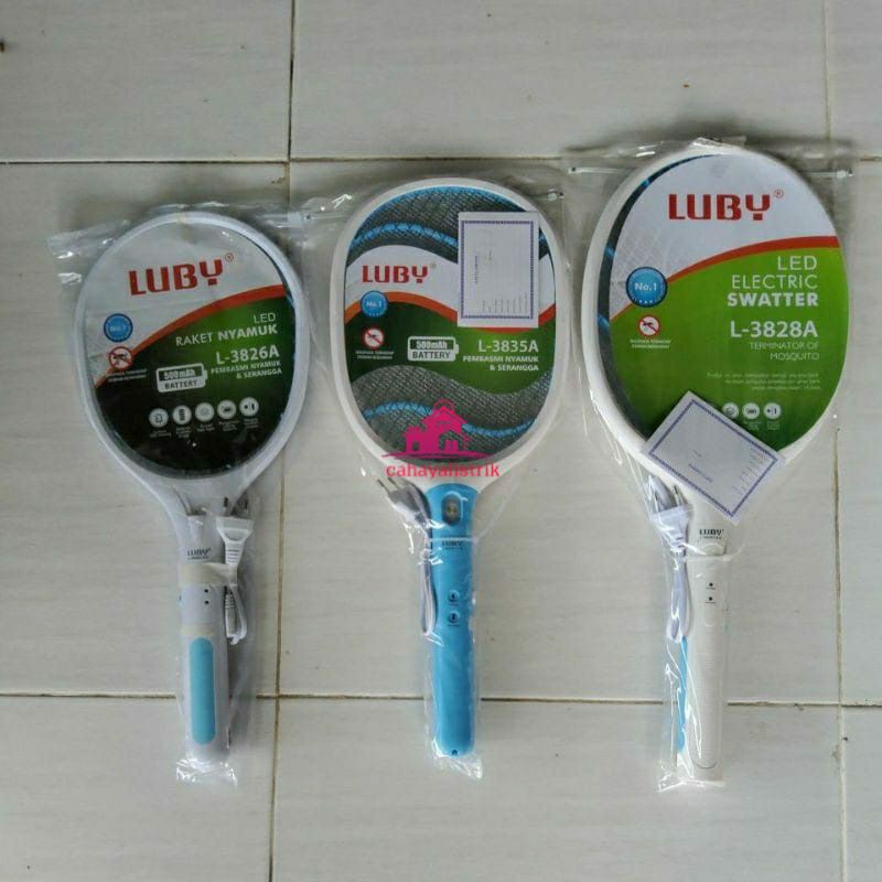 Raket Nyamuk Luby + Lampu L-3826A / 3828A / 3835A Charger