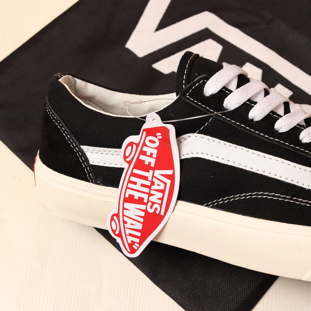 Paket 100% Import Vans Old Skool OG BlacK White + Tote Bag Vans