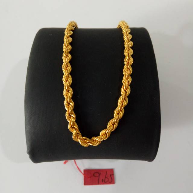 Kalung Koresn People Emas asli tali liontin flexy cristal