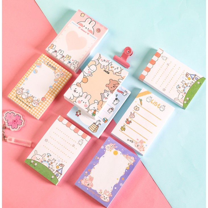 

MEMO TEMPEL STICKY NOTE TEBAL MOTIF KELINCI LUCU / MEMO TEMPEL RABBIT CUTE TEBAL