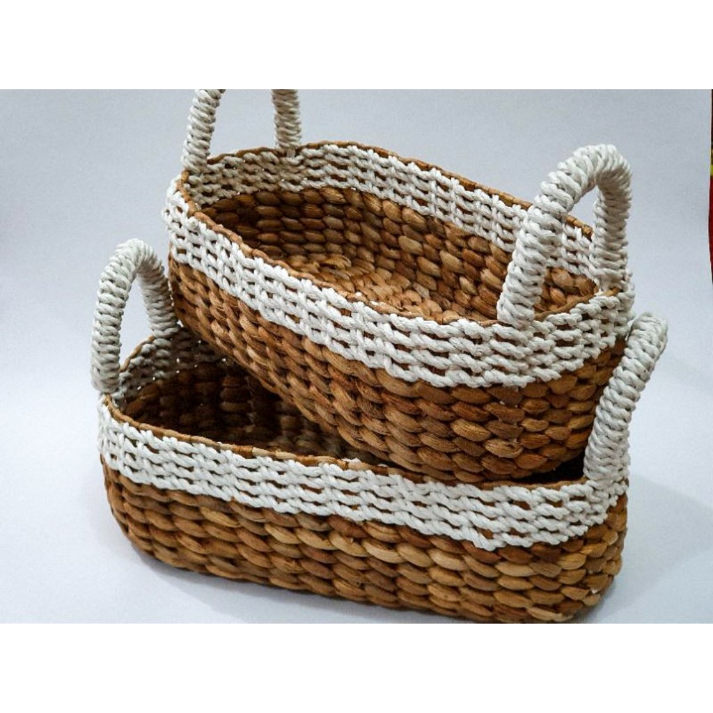 Keranjang Anyaman / Kerajinan Eceng Gondok / Basket Anyaman