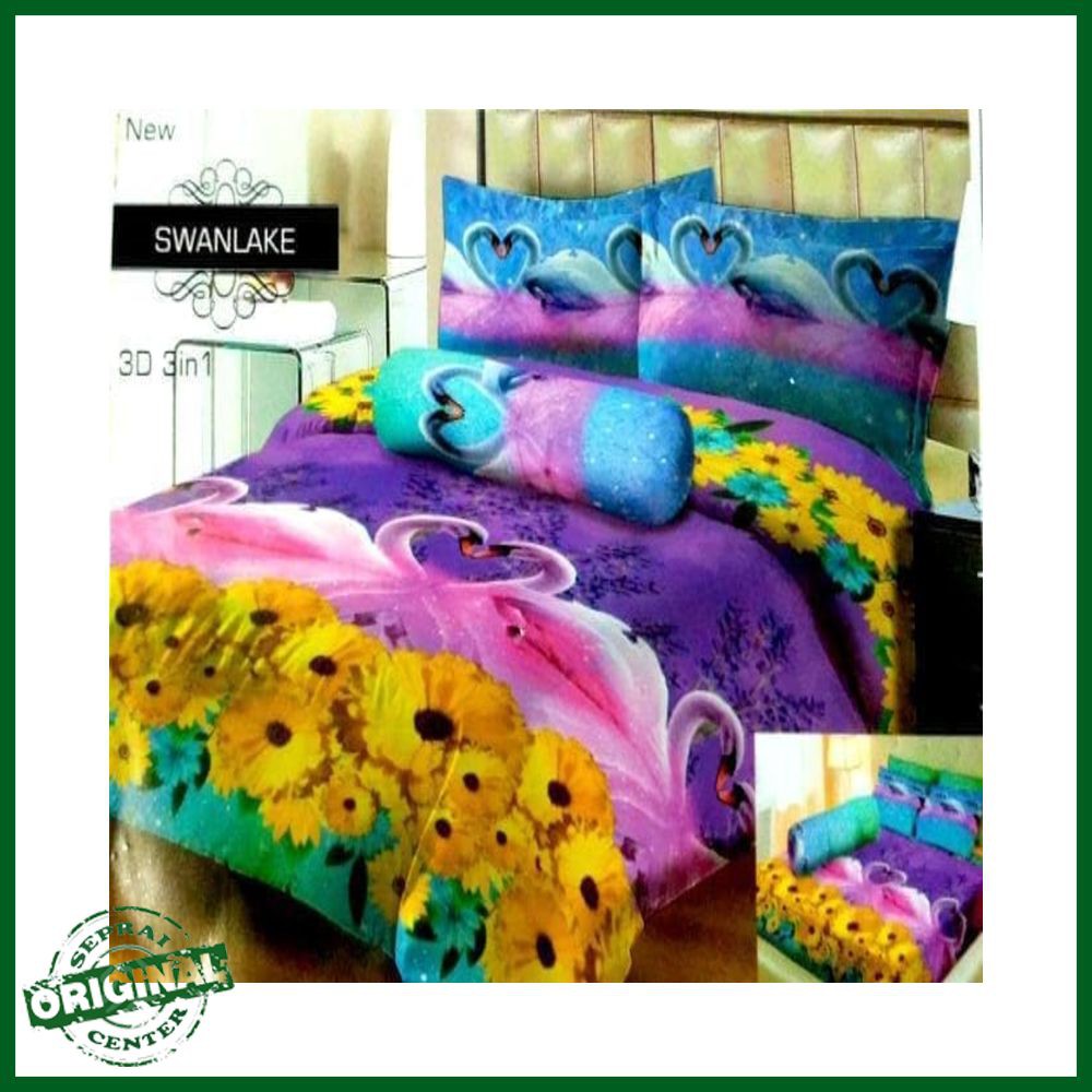 SEPREI LADY ROSE / SPREI LADY ROSE SWAN LAKE QUEEN 160 No.2 SEPRAI SEPASANG ANGSA LOVE