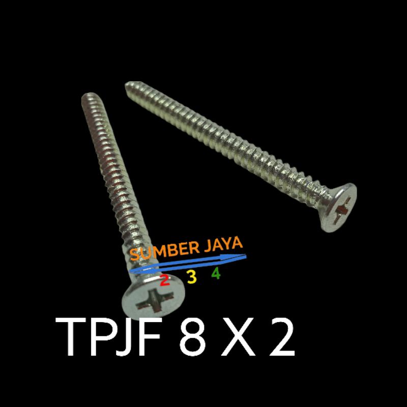 BAUT TPJF 8 X 2 ISI 50 PCS TERMURAH