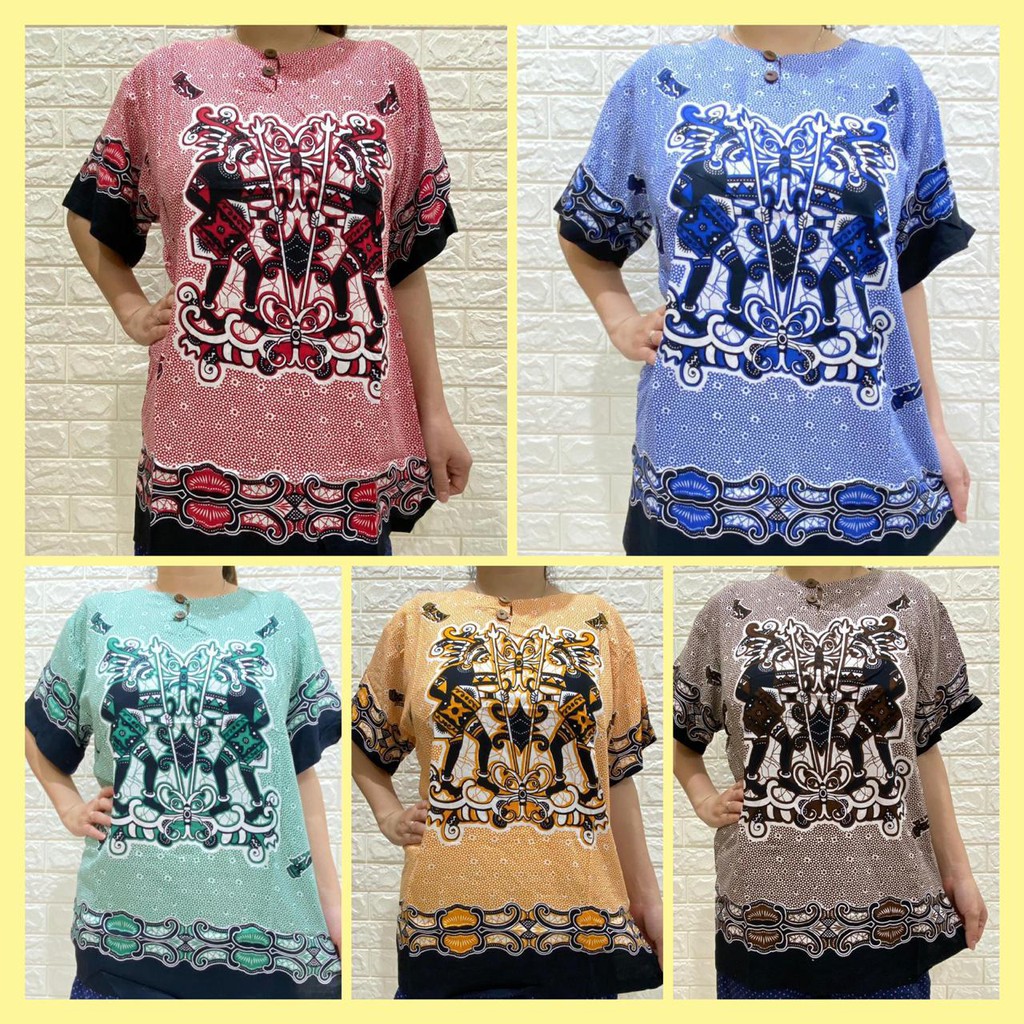 BAJU BALI WANITA MOTIF ASMAT DASAR WARNA ALL SZ