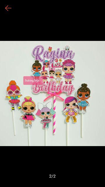 Topper Cake Birthday Lol Custom
