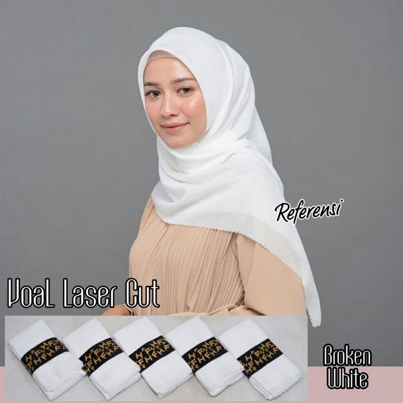 byrafiqa hijab jilbab denay deenay polos laser cut voal LC