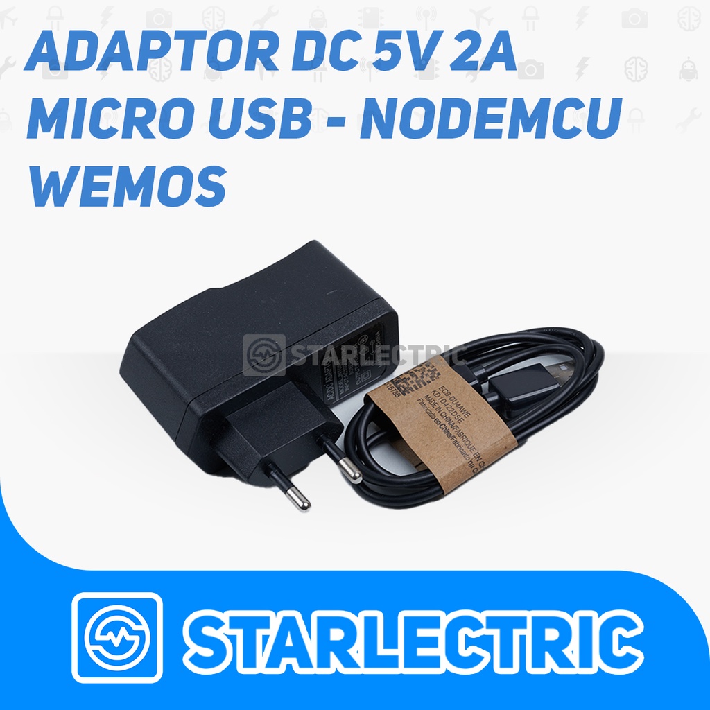 Adaptor 5V 2A Micro USB Nodemcu Arduino Leonardo Wemos