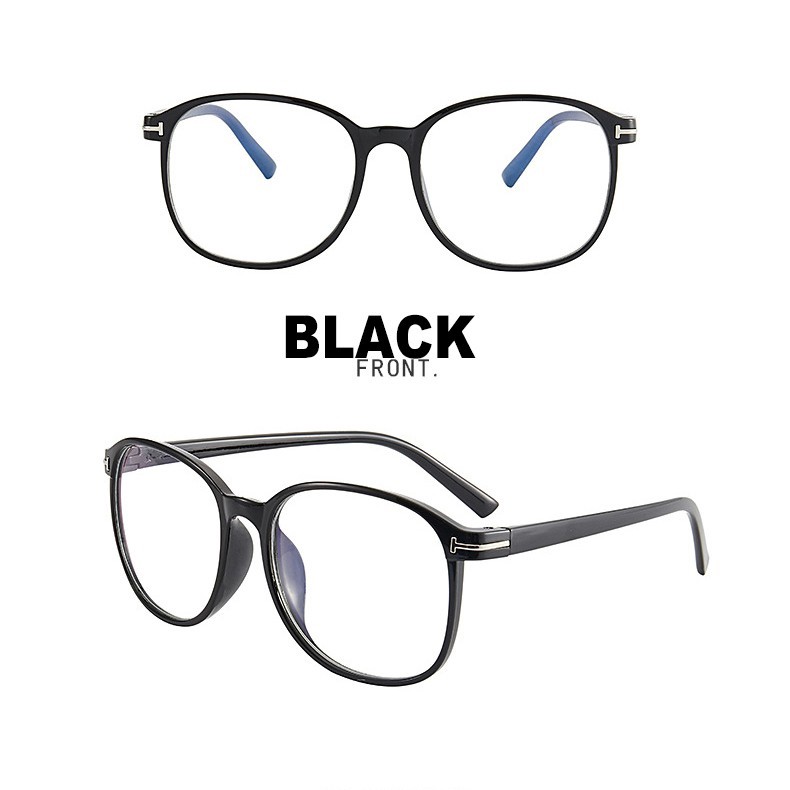 Kaca Mata Versi Korea yang trendi dari kacamata bingkai siswa laki-laki, anti-radiasi retro liar anti cahaya biru muda wanita