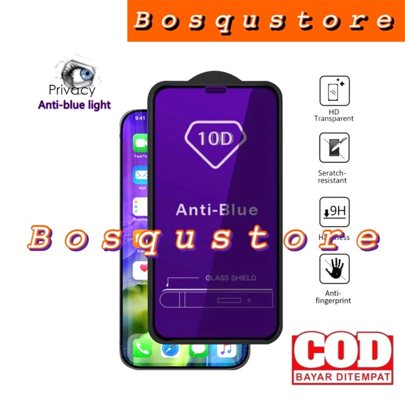 TG FULL ANTI BLUE IPHONE 13/ 13PRO/ 13PRO MAX/ IPHONE 12/ 12PRO/ 12PRO MAX/ IPHONE 11/ 11PRO/ 11PRO MAX/ TEMPERED GLASS FULL ANTI BLUE LIGHT/ ANTI CAHAYA BISA COD