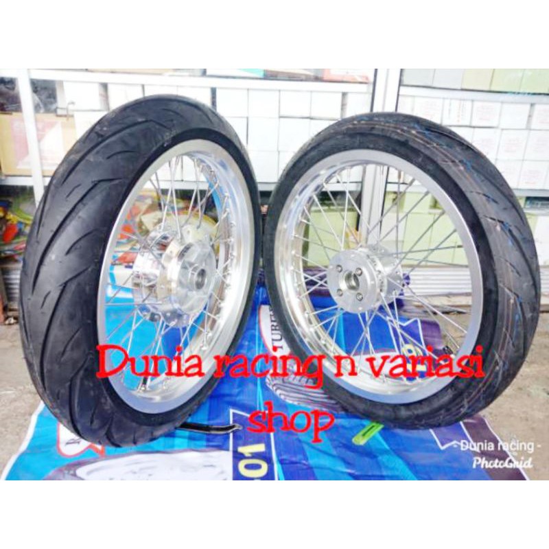 Paketan Velg Ban Tiger Revo Megapro Verza CB 150 CBR 150Sama Ban tubles siap pake