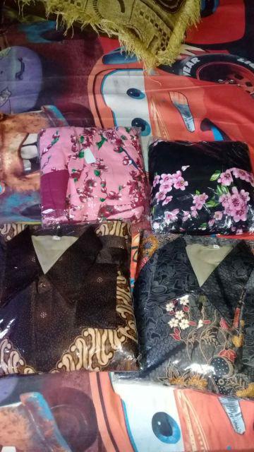 Zola_batik Batik Couple Gamis Semi Sutra 2817