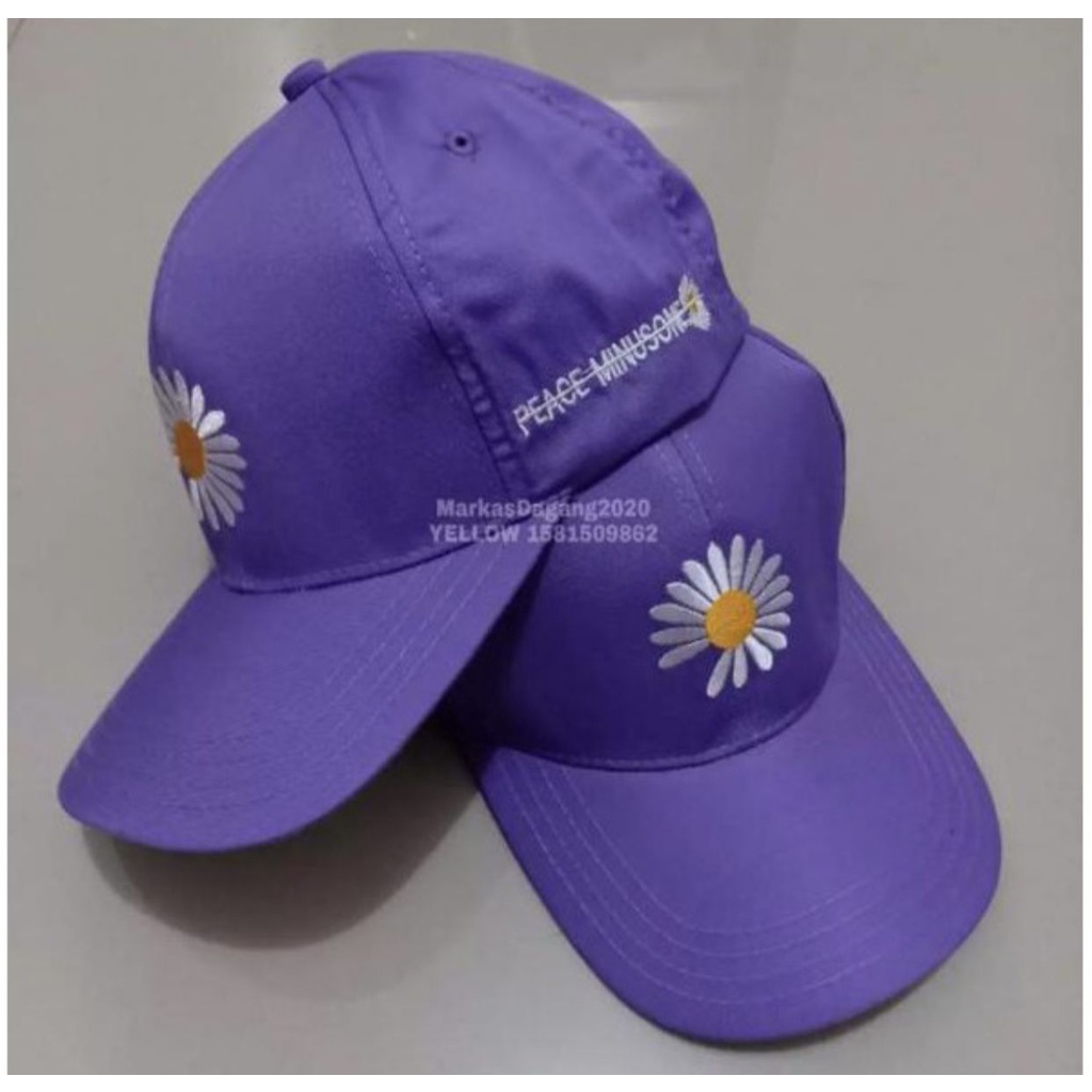 topi pria wanita terbaru / topi baseball paling keren 2021 motif bunga matahari