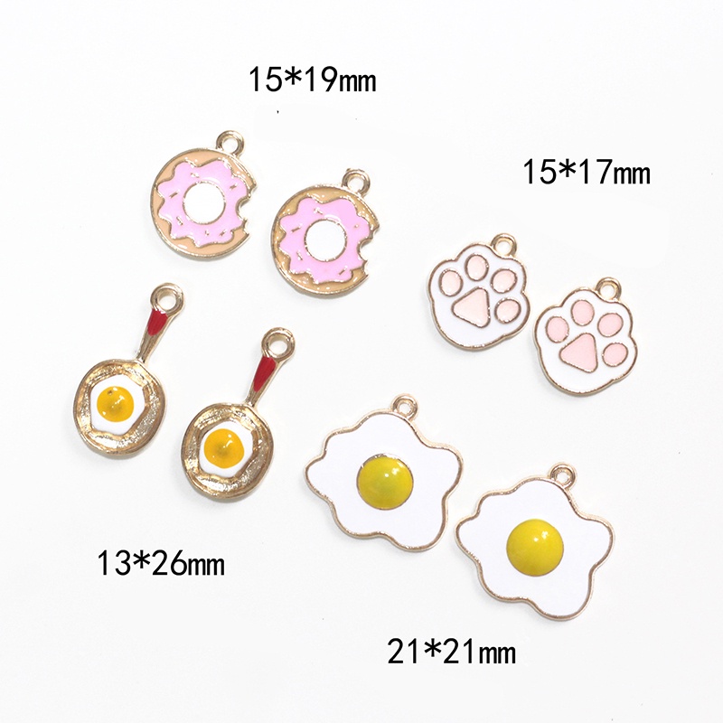 10pcs Liontin Bentuk Cakar Warna Pink Bahan Zinc Alloy Untuk Perhiasan DIY Charms