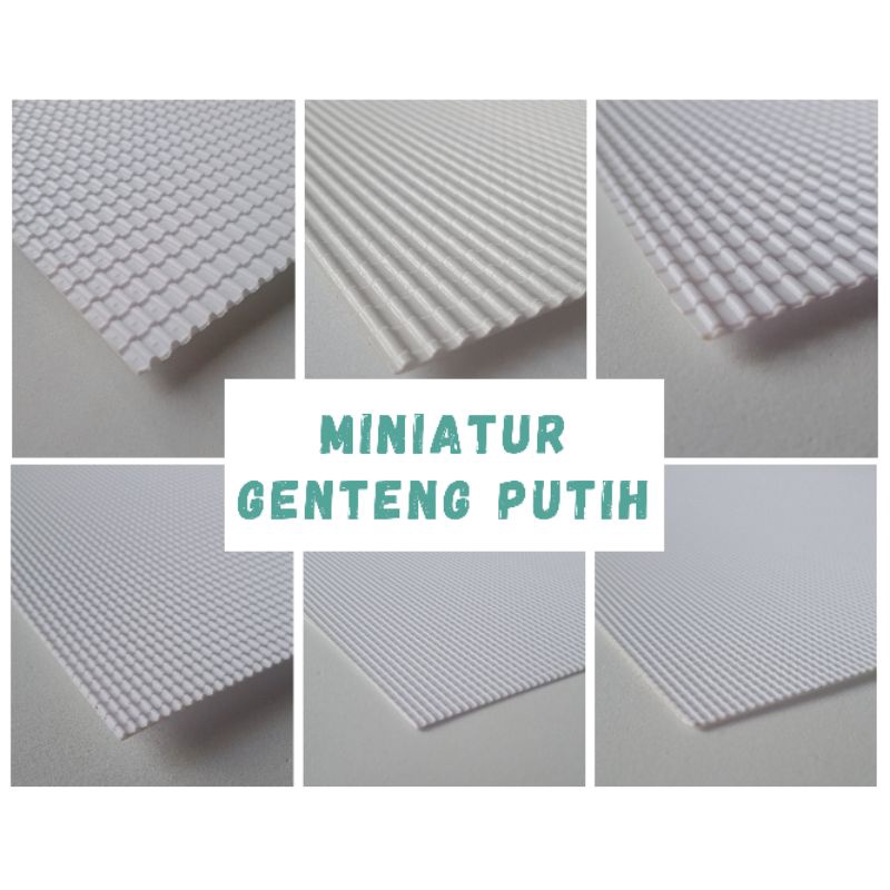 MINIATUR ATAP / GENTENG WARNA PUTIH UNTUK MAKET ARSITEKTUR DIORAMA