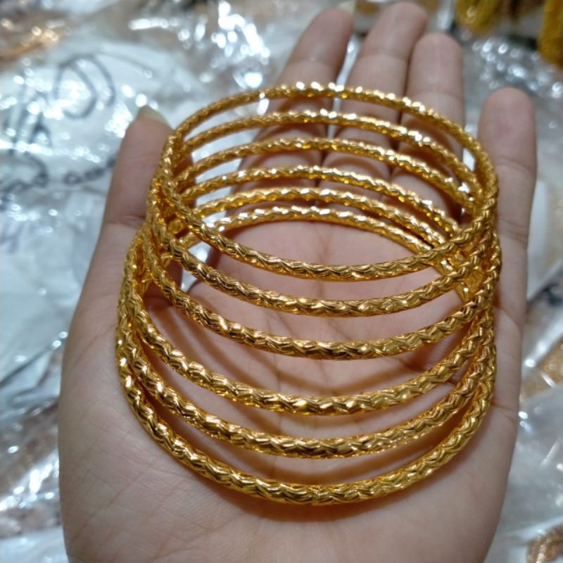 gelang tangan dewasa isi 6pcs model kroncong tebal