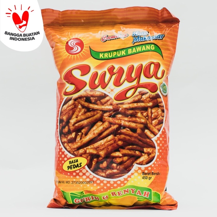 

MURAH Krupuk Bawang Surya 450gr