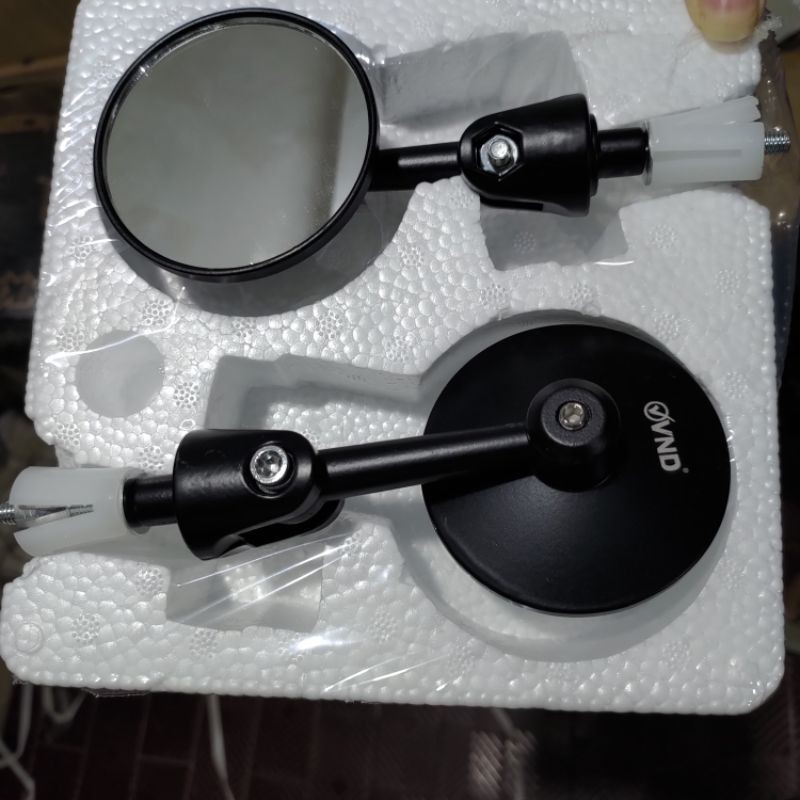 Spion Jalu Bulat Vnd | Spion Bar End Bulat VND Kaca Cembung | Kaca Spion Motor