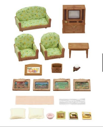 Mainan Koleksi Sylvanian Families Living Room And Tv Set Shopee Indonesia