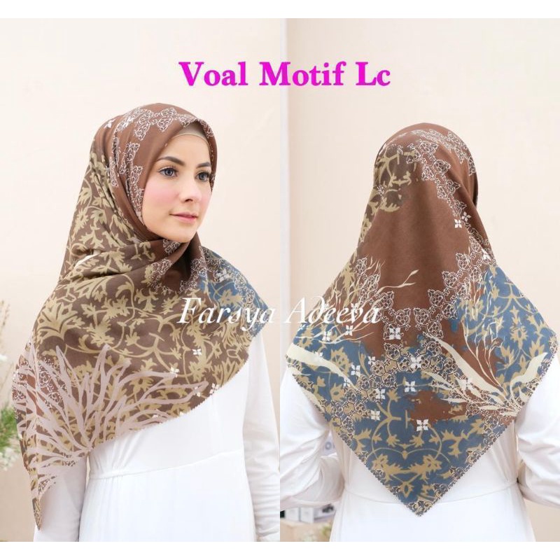 Jilbab Adeeva Denay Motif Koran Segiempat Voal Premium 30+ Motif-Motif 2
