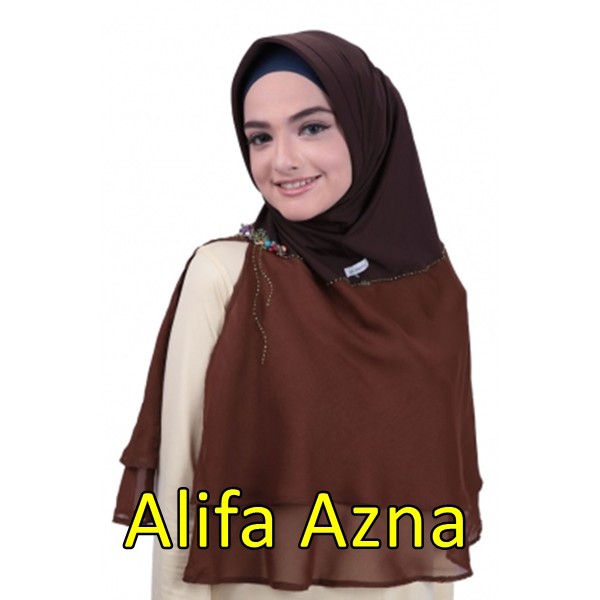ALIFA AZNA / Jilbab Hijab Bergo Pesta Panjang Instan