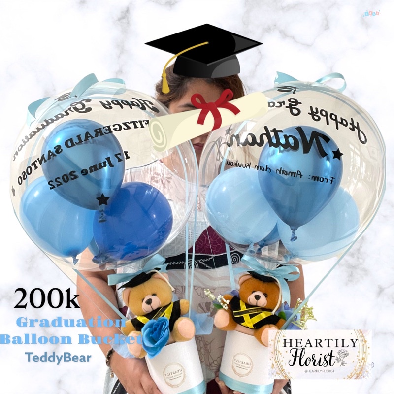[READY JAKARTA 1HARI JADI] Buket Balon Balloon Bucket Balon Wisuda Snack Balloon Bucket Bunga Snack