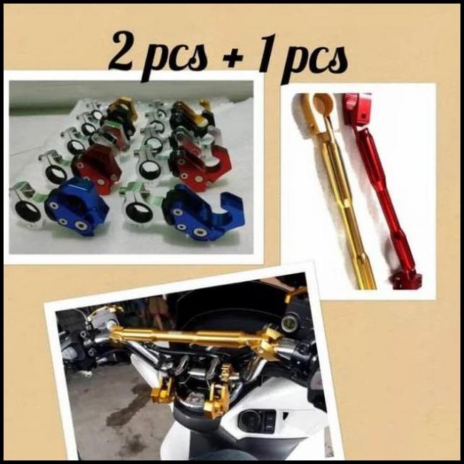 Paket Gantungan Pcx 2 Pcs Dan Stabilizer Stang Pcx 150 Dan 160 - Hitam