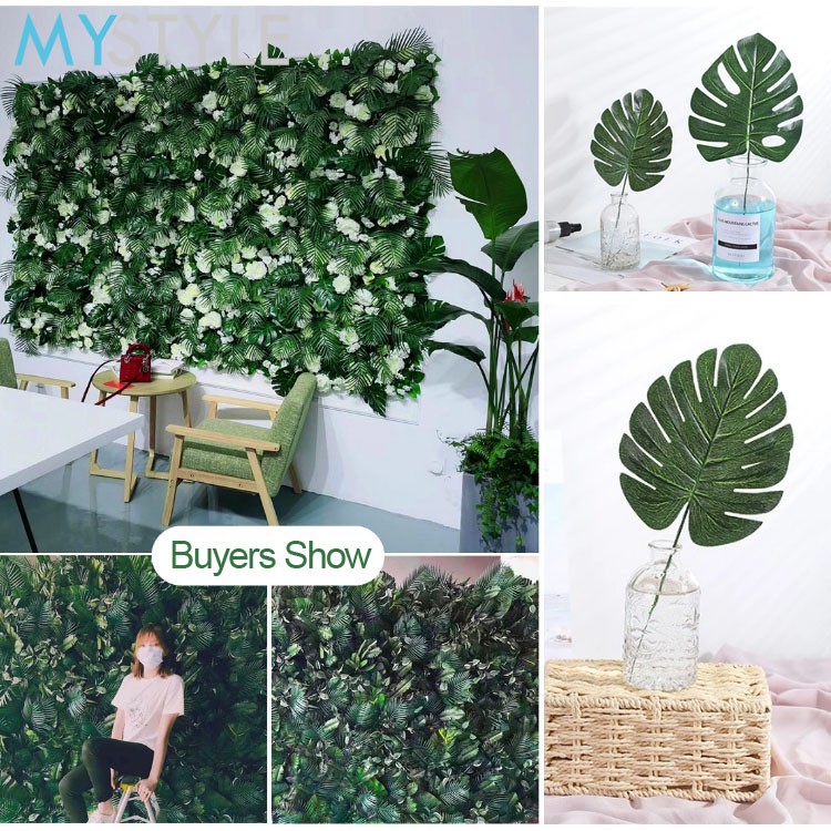 HAPPY TIME DAUN MONSTERA NO.2/3/4 (1 PCS)/NO.1 (5PC)TANAMAN HIAS ARTIFISIAL BUNGA PALSU DAUN PLASTIK